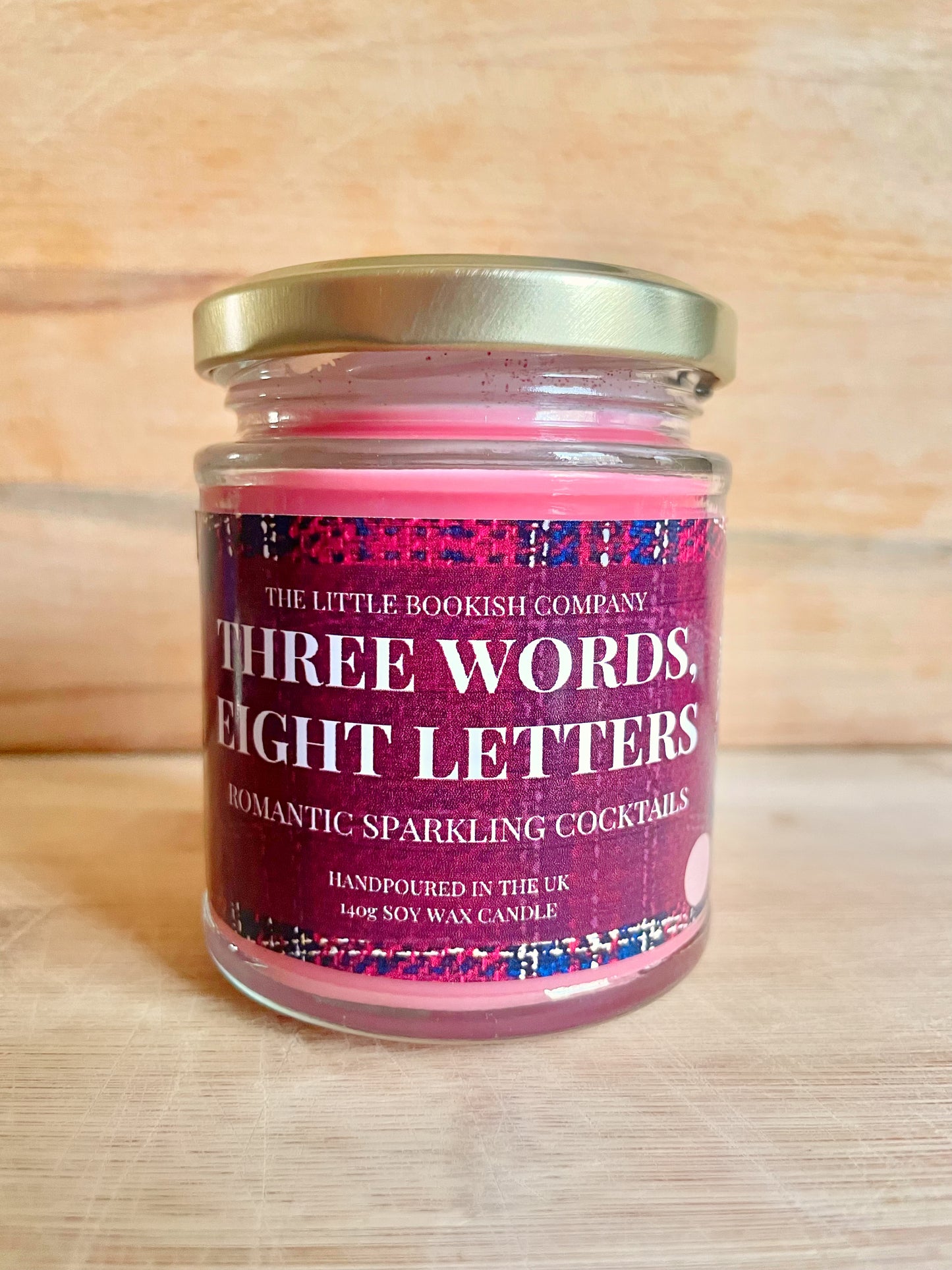 Three Words, Eight Letters Candle